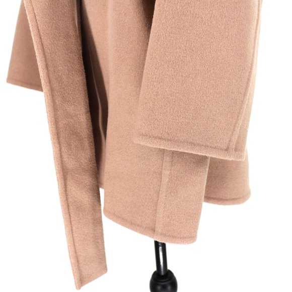 Vince Wool Blend Desert Clay Hooded Belted Overcoat Jacket NWT Size L - Picture 4 of 9